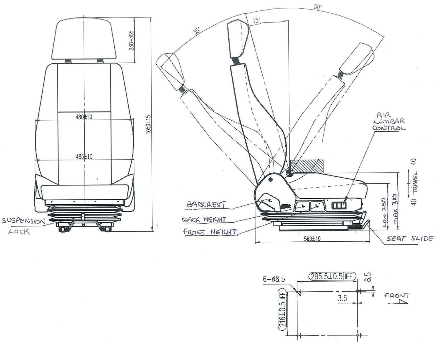 TSR1 Specifications drawing side